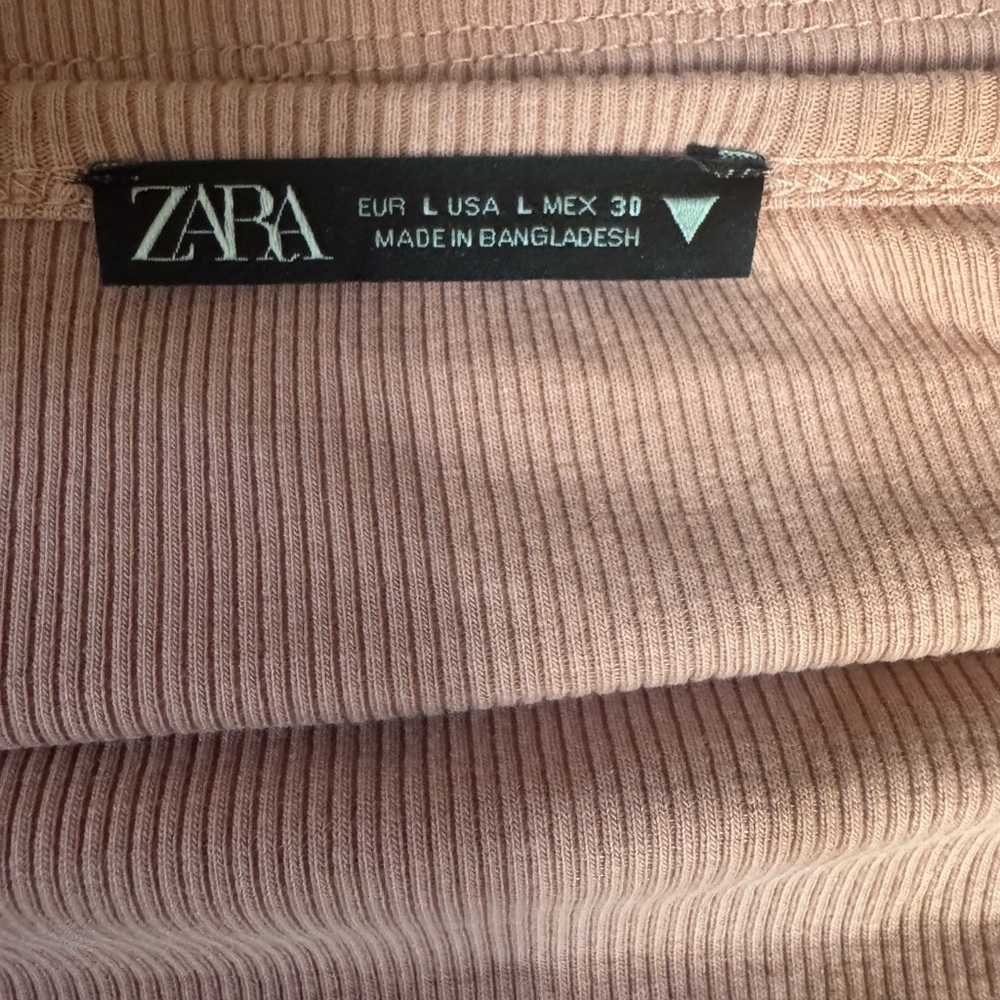 Zara Blush Ribbed Top - Picture 3 of 3